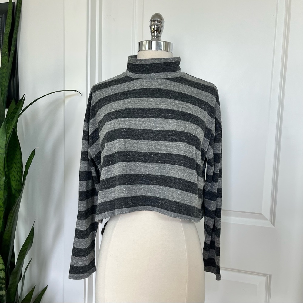 Free People Cropped Mock Neck Top